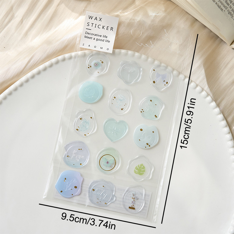 Wax Seal Series Bronzing สติ๊กเกอร์สมุดภาพ Deco DIY สติ๊กเกอร์ - รูปที่ 2