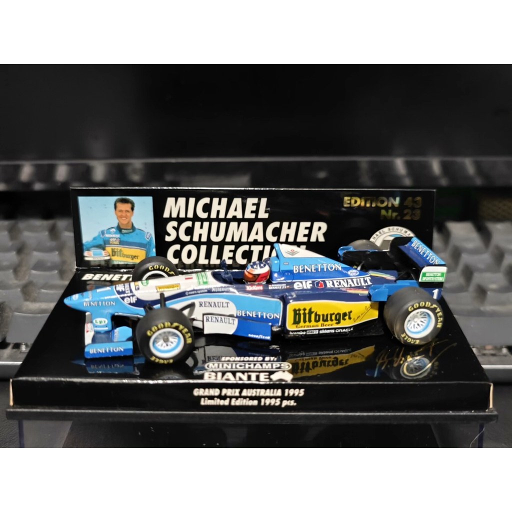 Mini Cut F1 รุ่น B195 Benatong Schumahe 1995 Game Season 1995 Schumahe Represents Bernaton Fleet to 