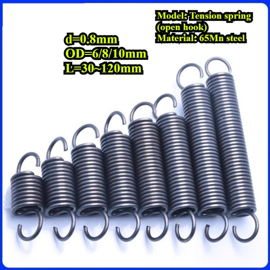 สปริงแรงดึง/สปริงd=0.8mm,OD6/8/10mm,L=30~120mm สปริงดึงพร้อมตะขอ ทาประตูโรงรถ bunnings, เครื่องsewin