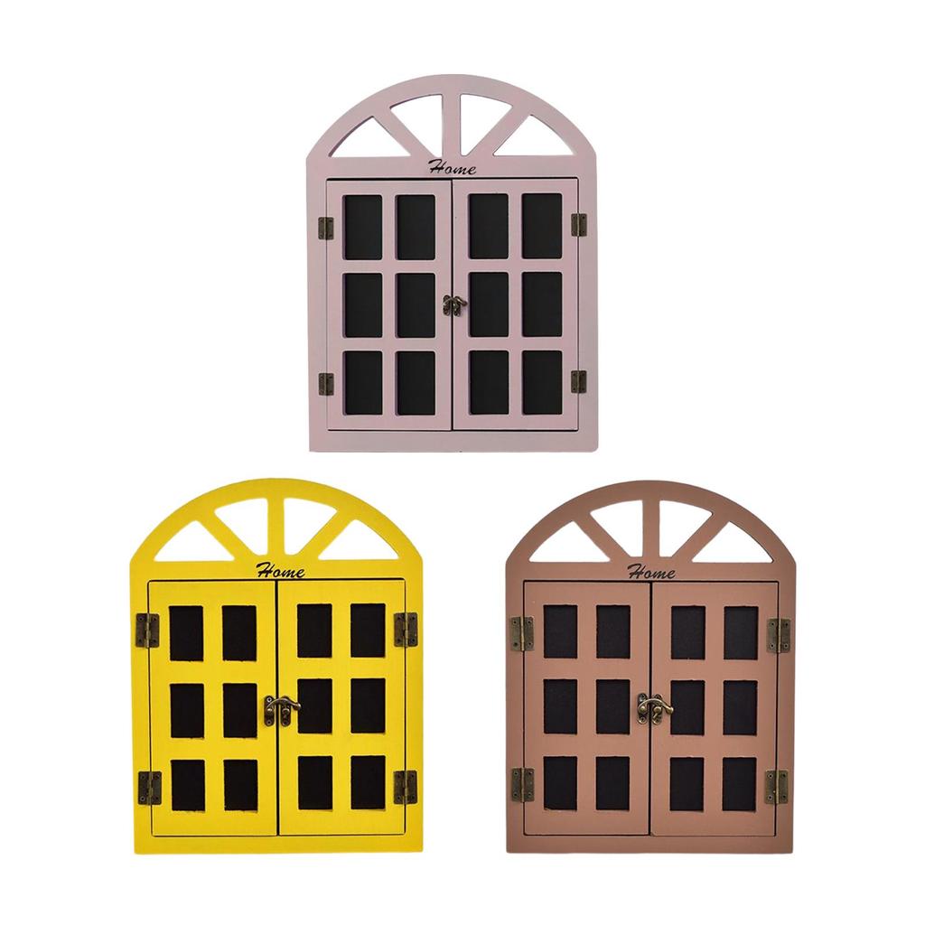 [txejgi] หน้าต่างดูกระดานดํากระดานข้อความแขวนวินเทจสําหรับ Foyer Entryway Wall