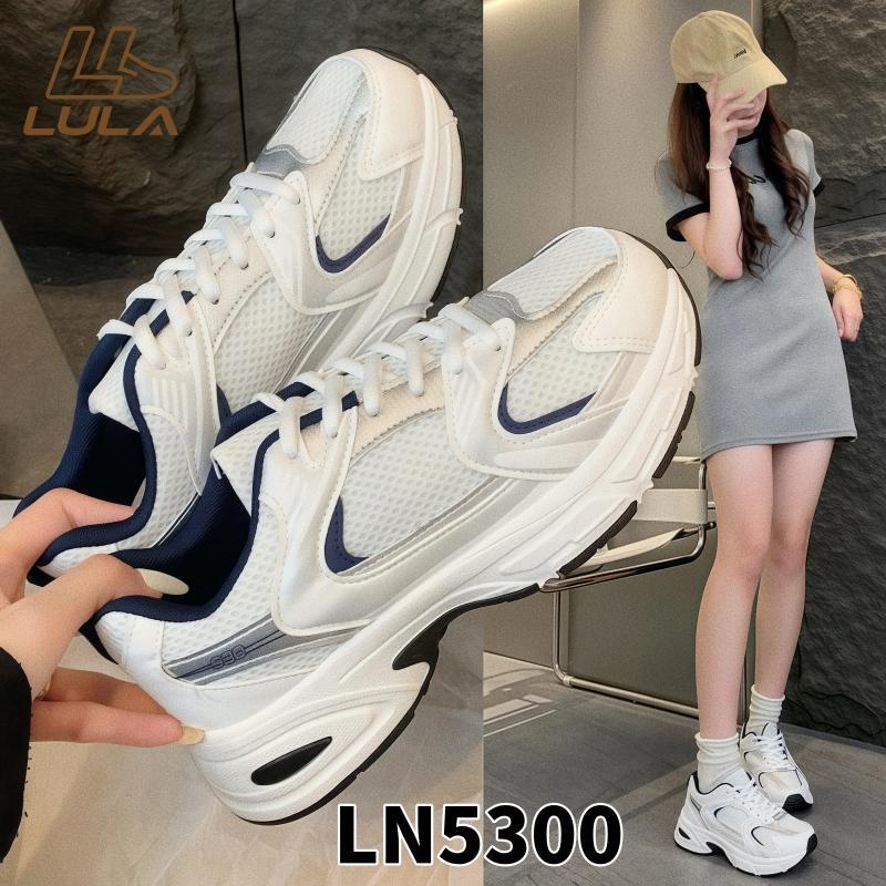 [ LN5300 ] รองเท้ากีฬาผู้หญิงสุดเก๋ ระบายอากาศดี สวมใส่สบาย สีดำ/น้ำเงิน ไซส์ 36-42