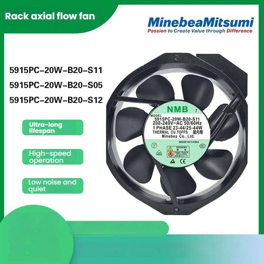 พัดลม NMB 5915PC-20W-B20S11/S12/S05 200V 60A 17238 พัดลมระบายความร้อน