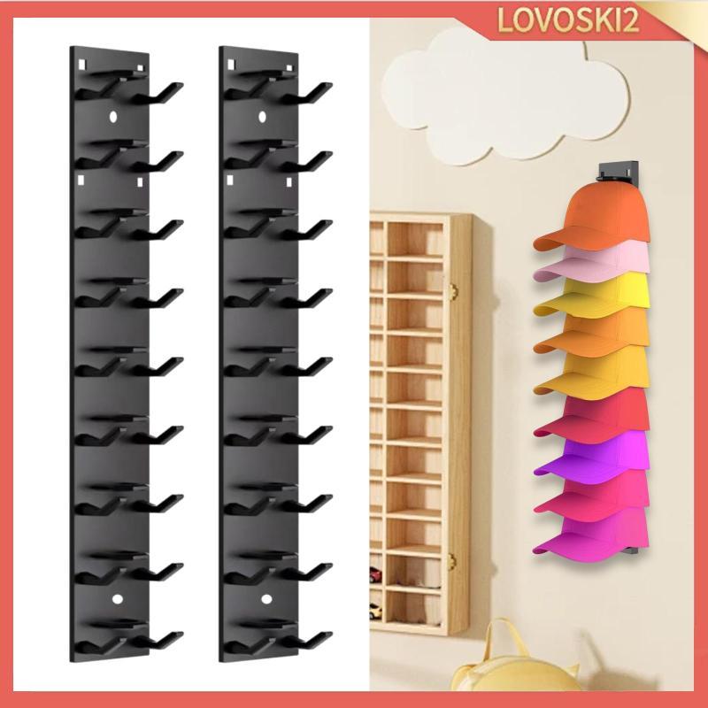 [Lovoski2] 2x Cap Rack สําหรับเบสบอลหมวกพื้นที่ที่มีประสิทธิภาพแขวนระบบถือได้ถึง 18 Caps