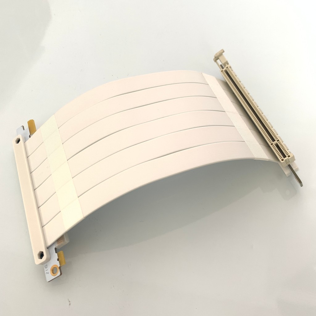 ITX แชสซี PCIE3.0 กราฟิกการ์ดสายต่อสีขาวบริสุทธิ์ X16 อะแดปเตอร์สาย K39 K59 Hummingbird i100 อะแดปเต