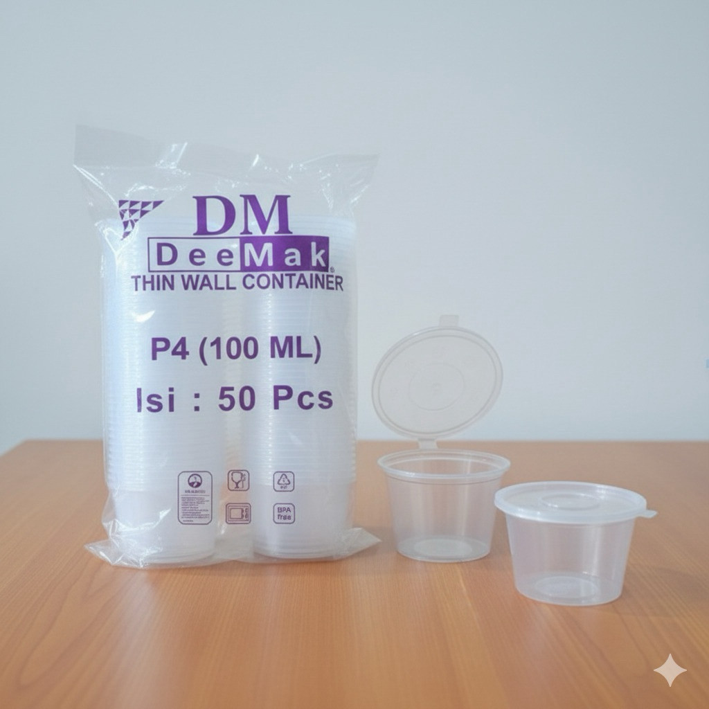 Thinwall Sauce Cup 100 ML - Sambal Cup - ONTENTS 50 ชิ้น (SN168)