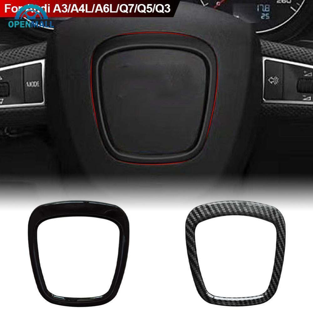 OPENMALL พวงมาลัยรถแผงกลางโลโก้กรอบตกแต่งสําหรับ Auto Audi A3 A4L A5 A6L A8L Q3 Q5 Q7 D3T3