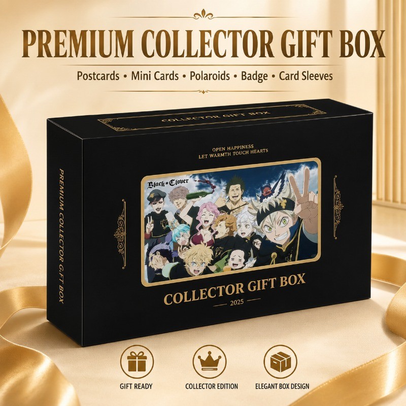 Black Clover Anime Collection กล่องของขวัญ Badge Photocard การ์ดโพลารอยด์แขนพัดลมของขวัญวันเกิดสะสม