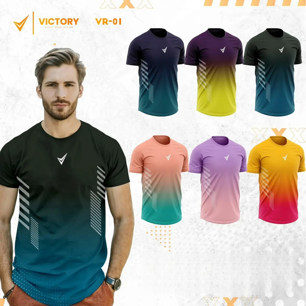 VICTORY VR-01 เสื้อวิ่งสปอร์ต เสื้อออกกำลังกาย Sport ฟิตเนส