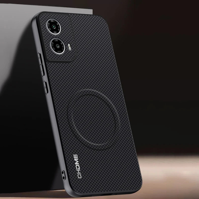 สําหรับ Motorola Moto G45 กรณีหรูหรารถผู้ถือแม่เหล็กสําหรับ Motorola G45 5G ซิลิโคนกันกระแทกป้องกันปกหลัง