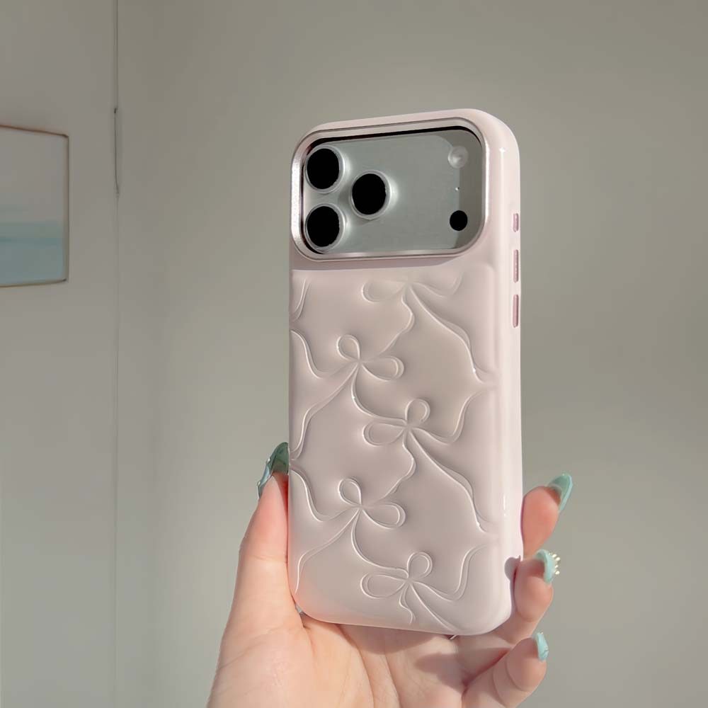 เคสโทรศัพท์สบู่โบว์น่ารักเข้ากันได้สําหรับ iPhone 17ProMax 16Pro Max