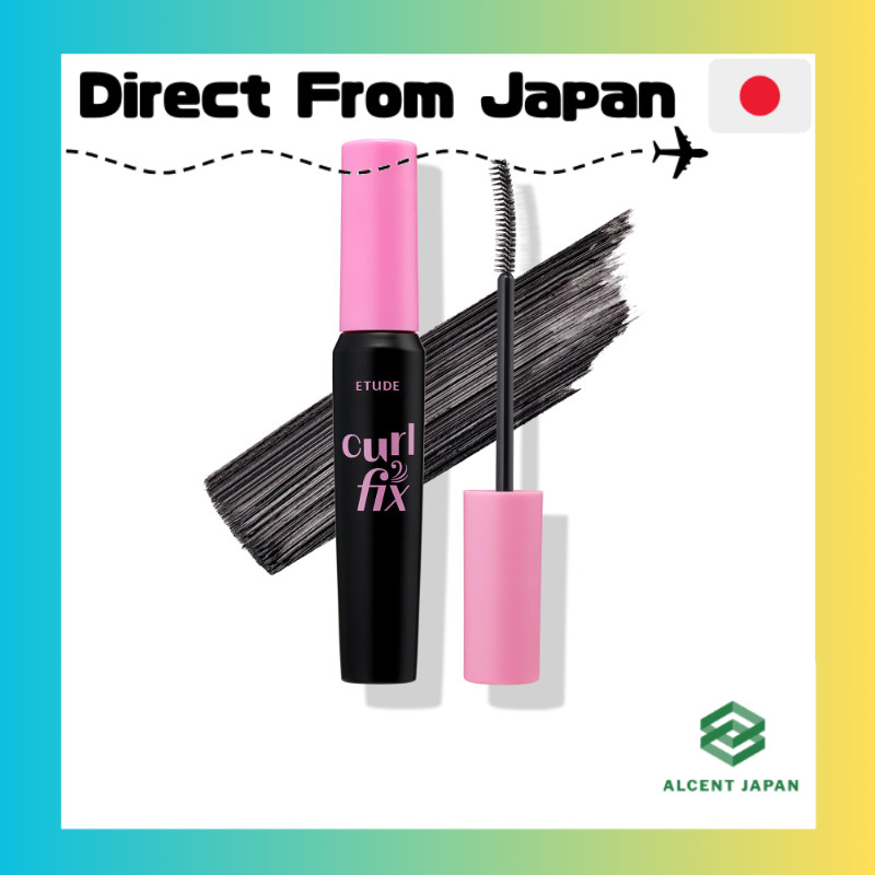 ETUDE Official Curl Fix Mascara Long Lash Black Mascara Curl Hold Clump-Free Korean Cosmetic with Fi