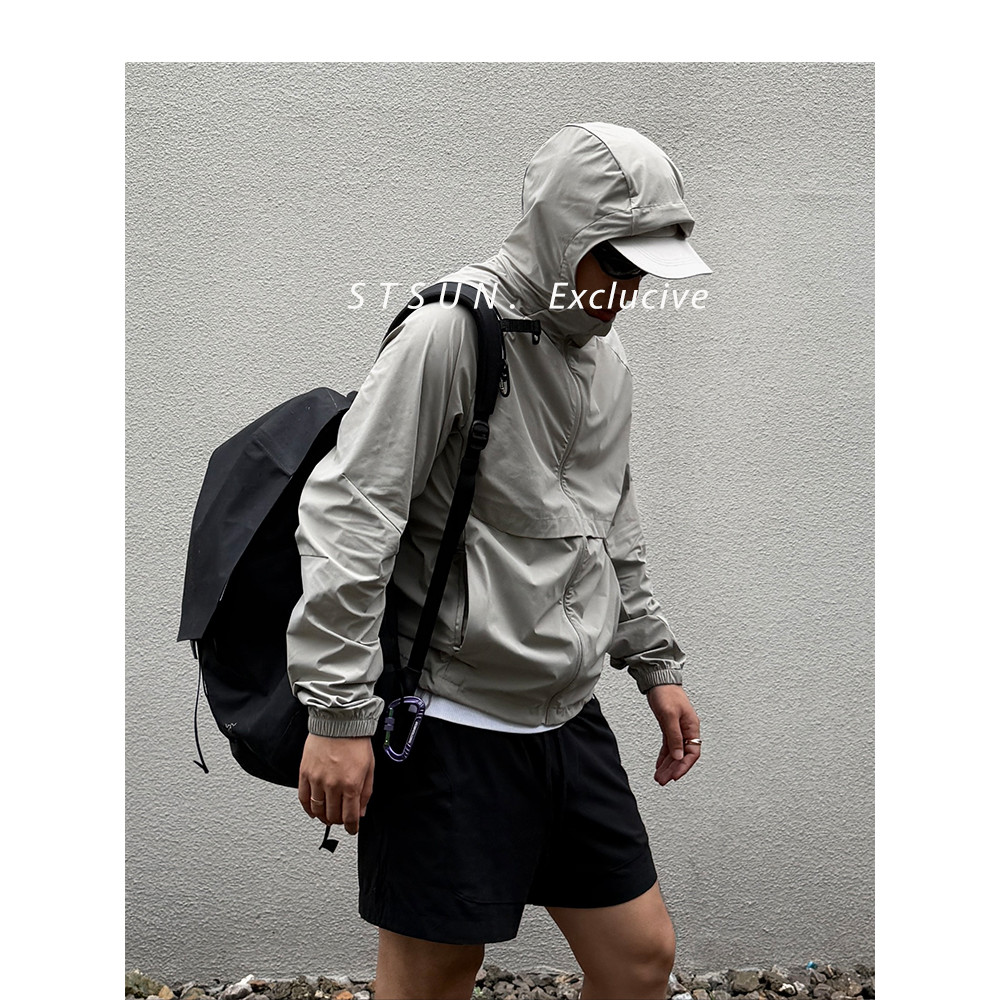 [STS] Vortex All-Weather Original Yarn ครีมกันแดดกลางแจ้งน้ําหนักเบาการพิมพ์สามมิติ Hooded B