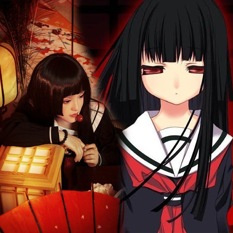 日系校服jk制服日本动漫地狱少女cos服阎魔爱水手服学生演出服7.3 ชุดนักเรียนญี่ปุ่น ชุด JK ชุดคอสเพลย์อนิเมะญี่ปุ่น Hell Girl เอ็น
