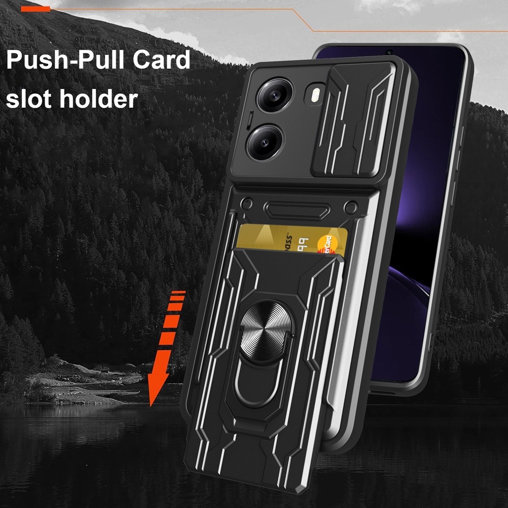 เคสโทรศัพท์กันกระแทกมัลติฟังก์ชั่นหรูหราพร้อมขายึดโลหะ Poco X8 Pro X7 Pro X6 Pro X5 Pro C75 C65