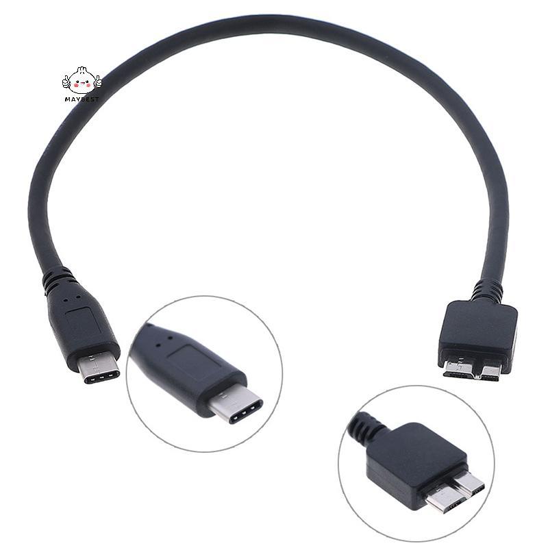 {maybest} สาย USB c to micro usb type c to micro b cable สําหรับฮาร์ดดิสก์ hdd 30cm {TH}