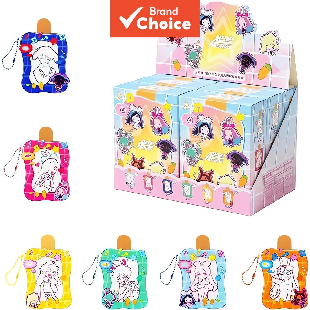 Alien Stage Rabbit Series กล่องสุ่มพวงกุญแจอะคริลิกกระต่ายน้ําแข็งแบบดึงออก ดีไซน์สะสม ของขวัญของที่ระลึก