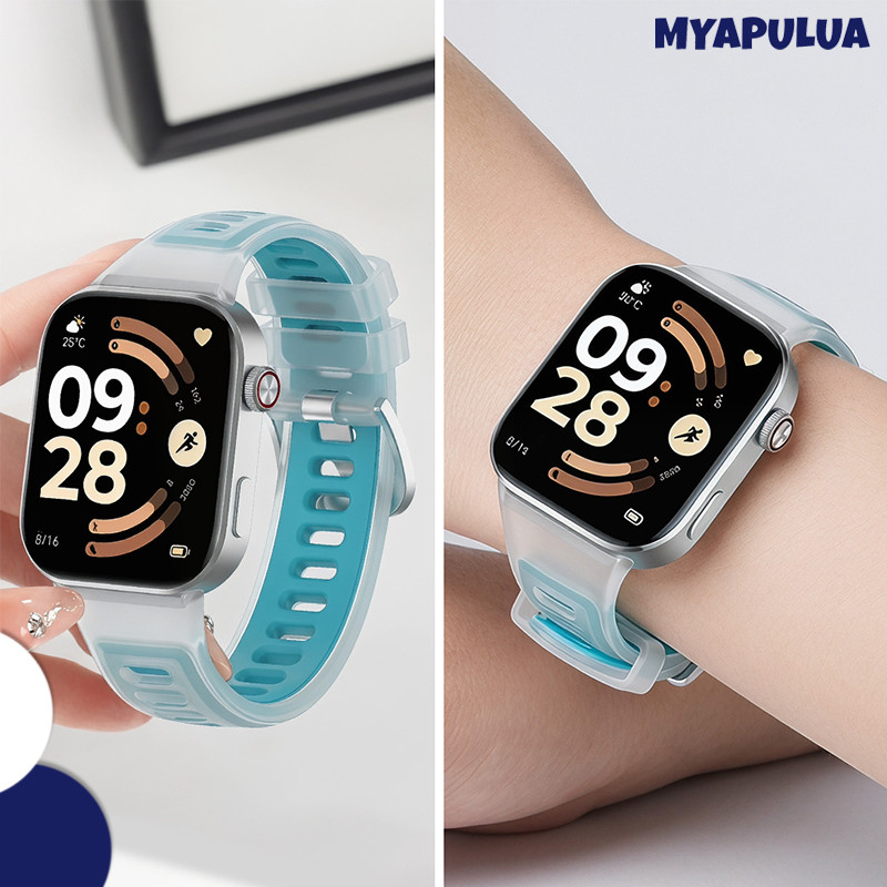 วงซิลิโคนใส for Redmi Watch 6 Active/Lite/ 6 5 4 /Xiaomi Mi Band 10 9 8 Pro อุปกรณ์เสริมสร้อยข้อมือสายพานยางกีฬาอ่อน