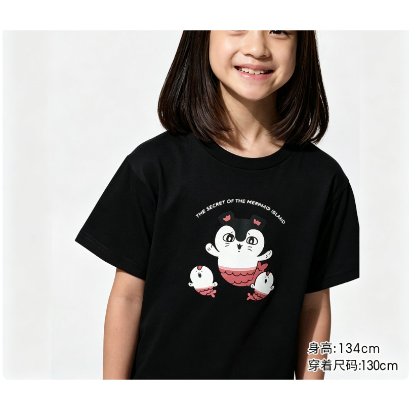 CHIIKAWA แฟชั่นการ์ตูน Nifty พิมพ์เสื้อยืดผ้าฝ้าย 100% Street Casual ลูกเรือคอผู้ชายและผู้หญิงแม่ลูก