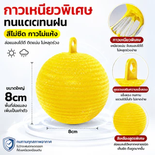 🔥รุ่นอัพเกรด 🔥ได้ผล3ปี🦟ลูกบอลดักแมลง กวาทรงพลัง กันน้ำกันแดด กาวดักแมลงหวี่ ที่ดักแมลงวันทอง กาวดักแมลงวัน ไม่ละลายกาว