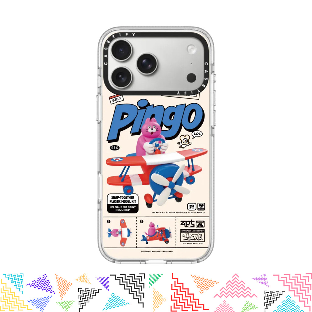 เคสมือถือ CASETiFY | Pingo Airplane [Zizone] For iPhone Samsung แท้ พร้อมส่ง เคสกันกระแทก