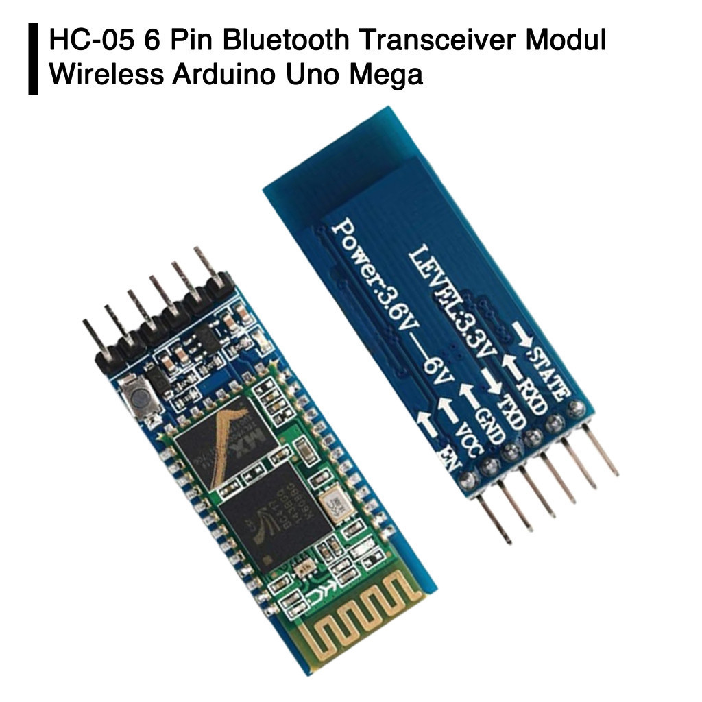 HC-05 HC05 เครื่องรับส่งสัญญาณบลูทูธ 6 พินโมดูลไร้สาย Arduino Uno Mega