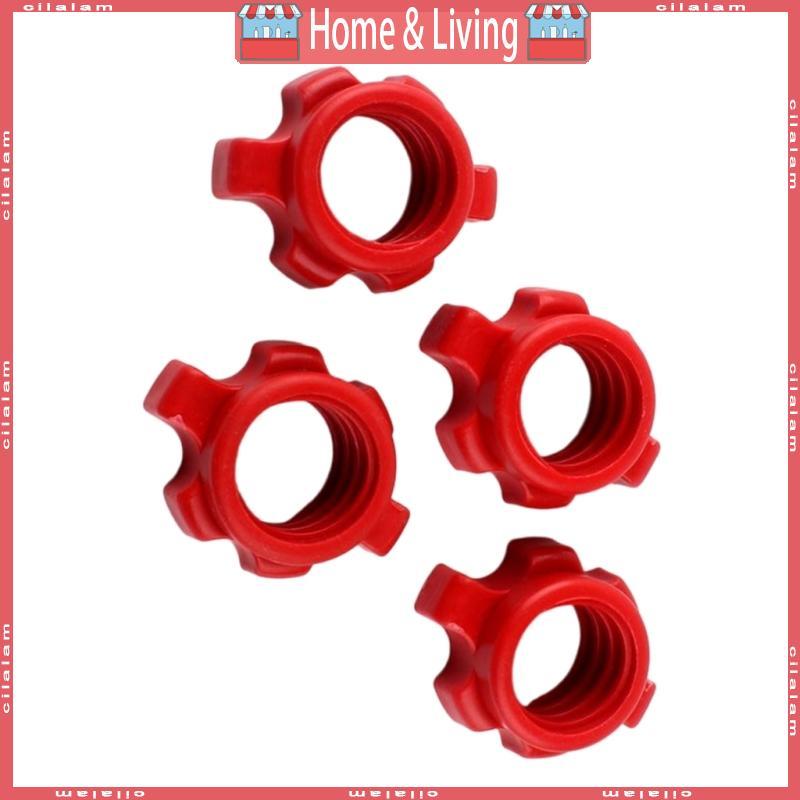 CI 4 ชิ้น Barbell สกรูคอ Professional Dumbbell Rod Nut พลาสติก Spinlock ปลอกคอ