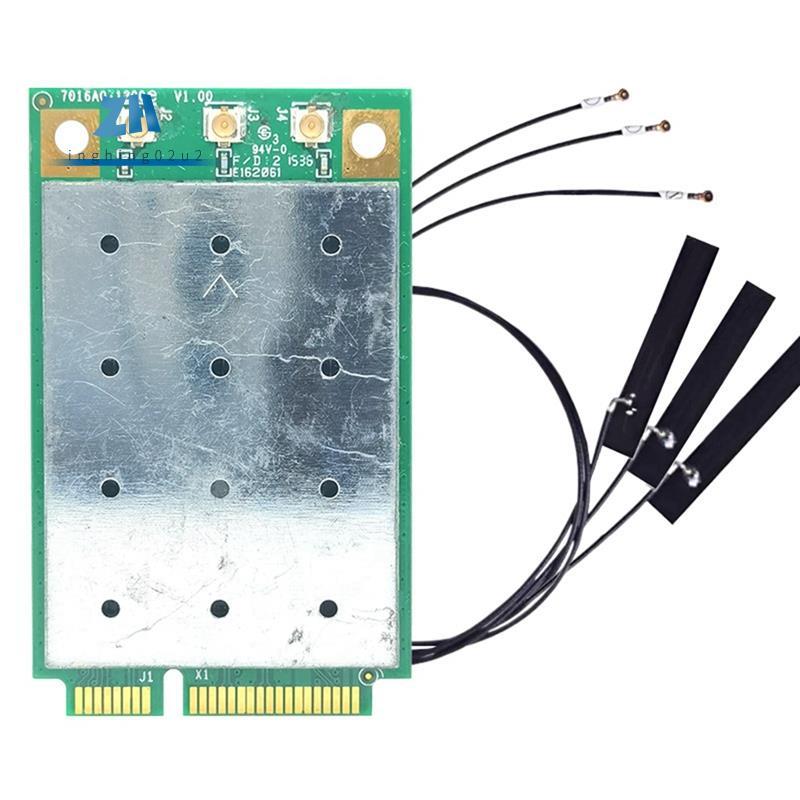 QCA9880 WLE900VX WIFI Card + 3XAntenna 1300Mbps 5Ghz Mini PCIE ไร้สาย WiFi อะแดปเตอร์โมดูลสําหรับ Wi
