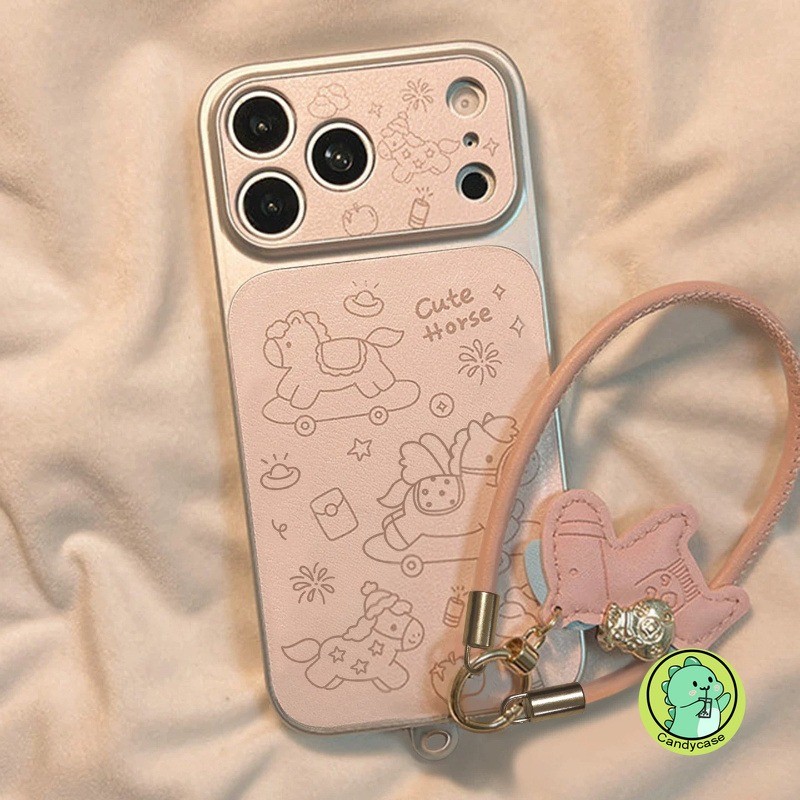 น่ารัก Pony ปลอก Lanyard สําหรับ Xiaomi 17T 17 Pro Max 15 15T 14 14T 13T 12 Ultra 12T 12S 12X Mi 11i 11X 11 Lite Pro 5G 4G การ์ตูน PU หนังนุ่มจี้เคสโทรศัพท์
