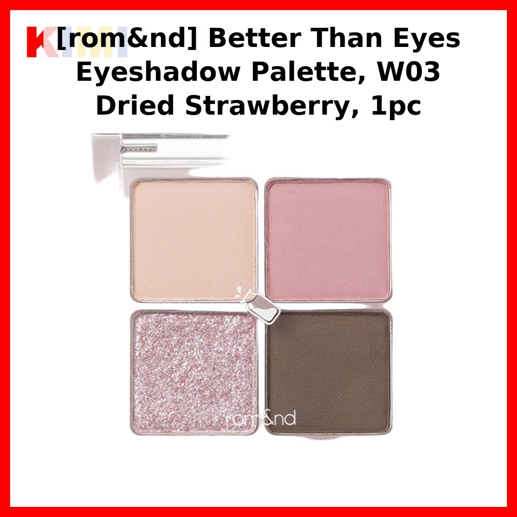 [rom&nd] Better Than Eyes Eyeshadow Palette, W03 Dried Strawberry, 1 ชิ้น / Korean Eyeshadow Palette