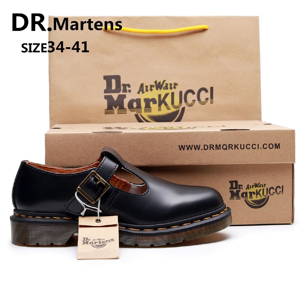 DR.MARTENS PB5READY STOCKDr.Martens cowhide รองเท้าหนัง Oxford ผู้หญิง Casual Low-top Martin รองเท้า
