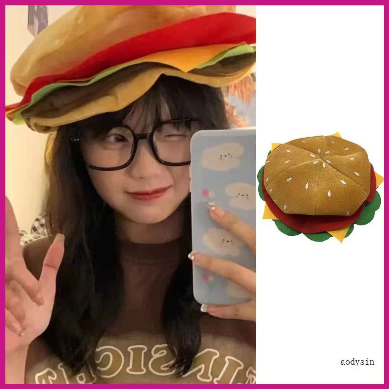 (ส่วนลดสูง)aodysin.th Lovely Funny Fast Fancy Hat Hamburger Headgear Caps Cute Headgear Caps for Fri