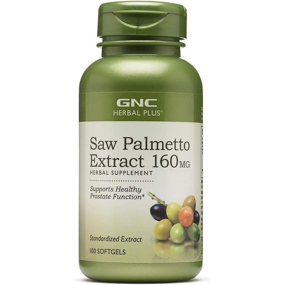 GNC Herbal Saw Palm Extract อาหารเสริม 160 มก. รองรับฟังก์ชั่นต่อมลูกหมากเพื่อสุขภาพ 100 เสิร์ฟ