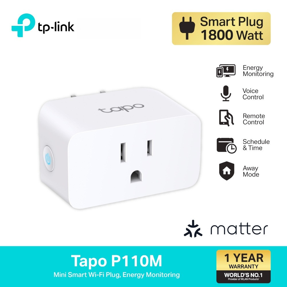 TP-LINK (Tapo P110M) Mini Smart Wi-Fi Plug, Energy Monitoring