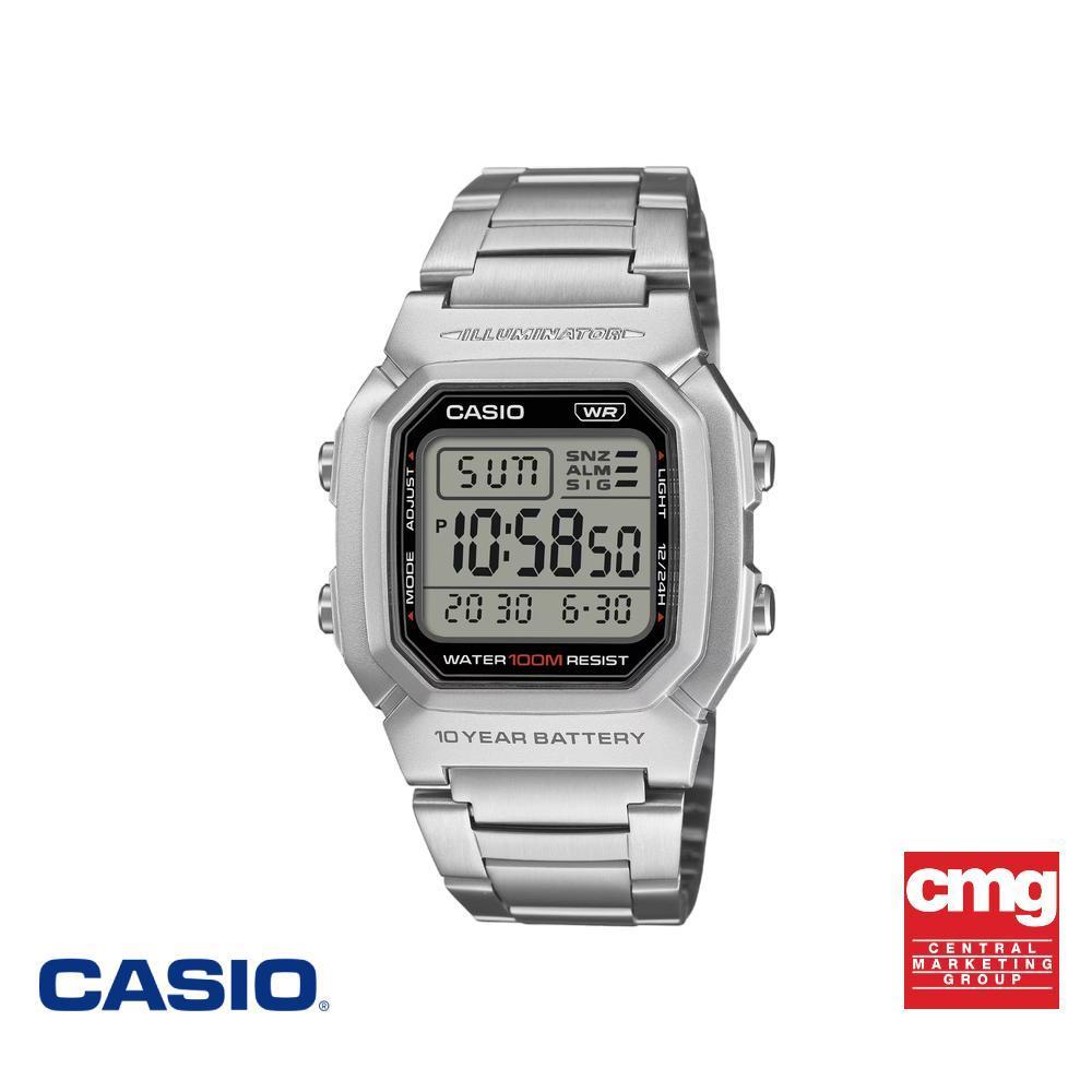 CASIO นาฬิกาข้อมือ รุ่น W-800HD-1AVDF สายสเตนเลส