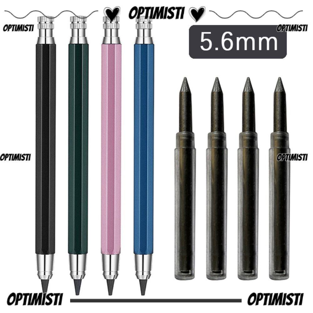 OPTIMISTI8E ดินสอกด 5.6 มม.2B/4B/6B/8B ดินสอ Refill Sketch Comics Design การเขียนการวาดภาพเครื่องมือ