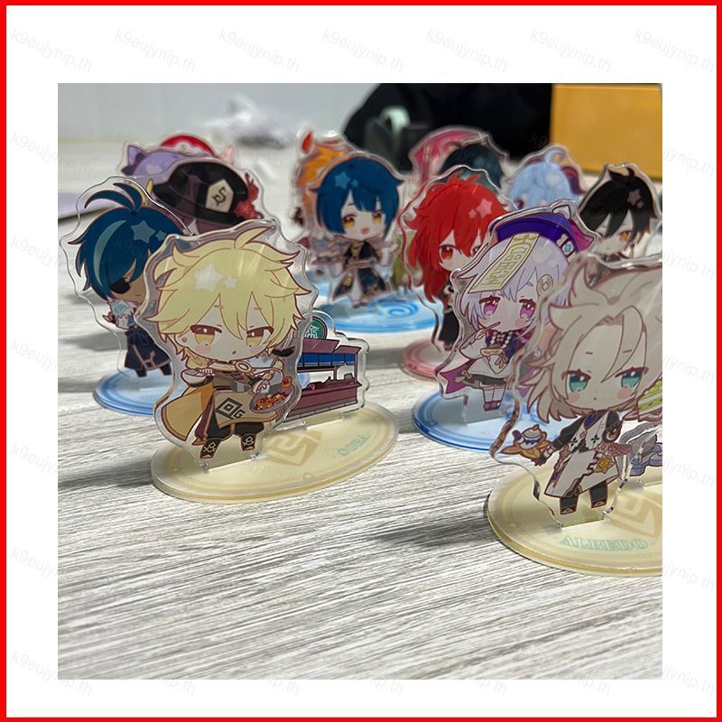 Genshin Impact Action Figure ของเล่นผู้ถือแผ่น Hutao Xiao Keqing อะนิเมะคอลเลกชันตกแต่งโต๊ะแฟนของขวั