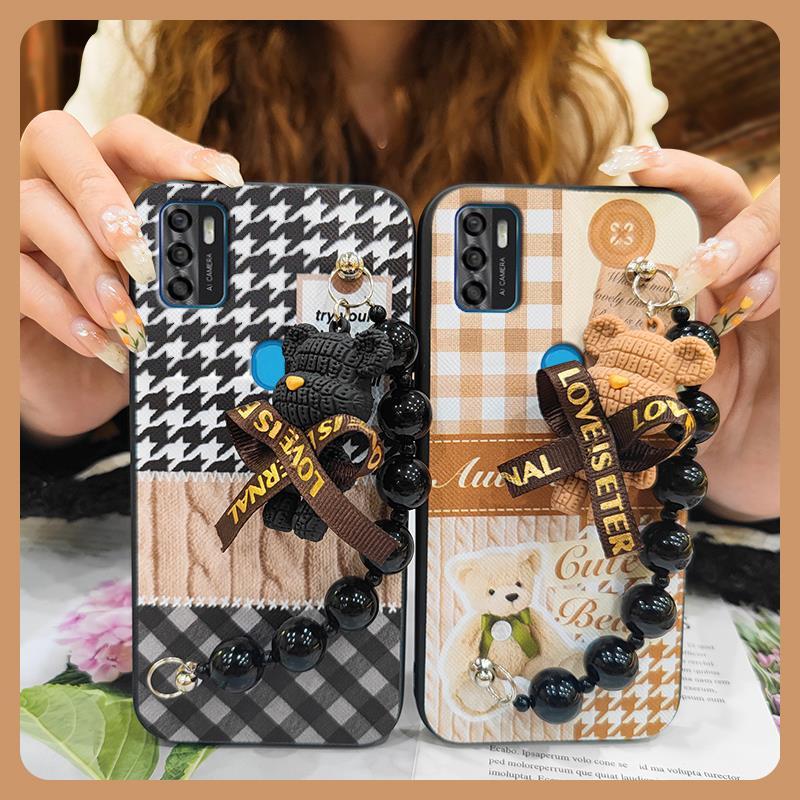 ZTE Dirt-resistant Anti-KNOCKเคสโทรศัพท์สําหรับZTE Blade A7S 2020/Optus X Pro/P650 Proสีดําจี้มุกนุ่