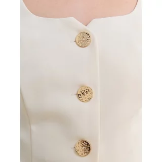 [Pomelo] เสื้อเชิ้ตแขนพองทรงเข้ารูป / Puffed Long Sleeve Top