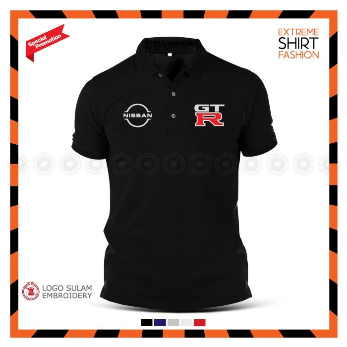 เสื้อโปโล Sulam ใหม่ Nissan Design Gtr Skyline V-spec R35 R34 เสื้อโปโลคอปก Jersey