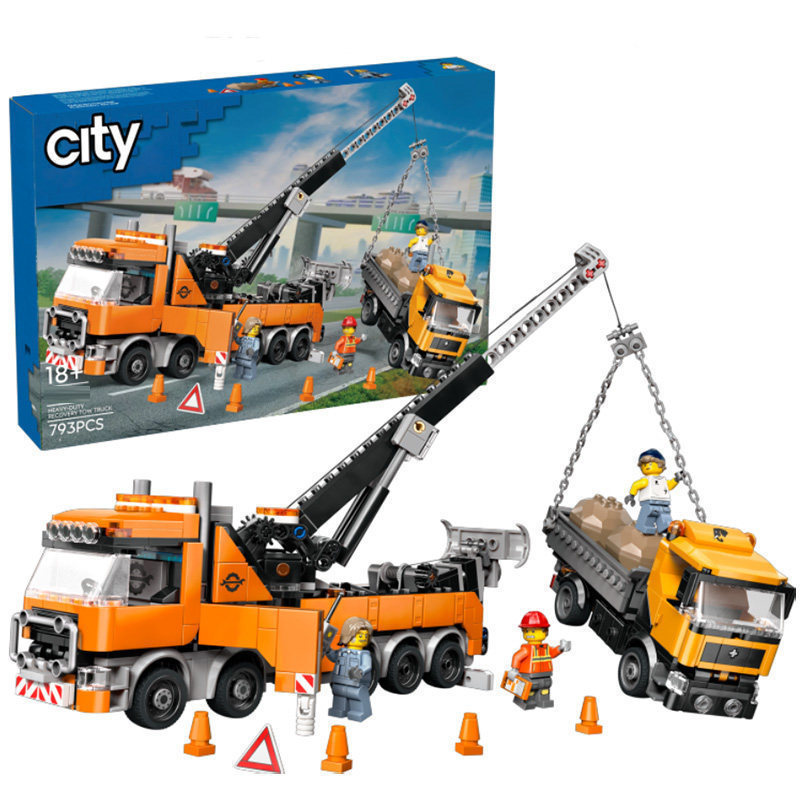 Gomora Hobby GH1Y เข้ากันได้กับ CITY 60467 รถบรรทุกพ่วงบล็อกตัวต่อ EC2