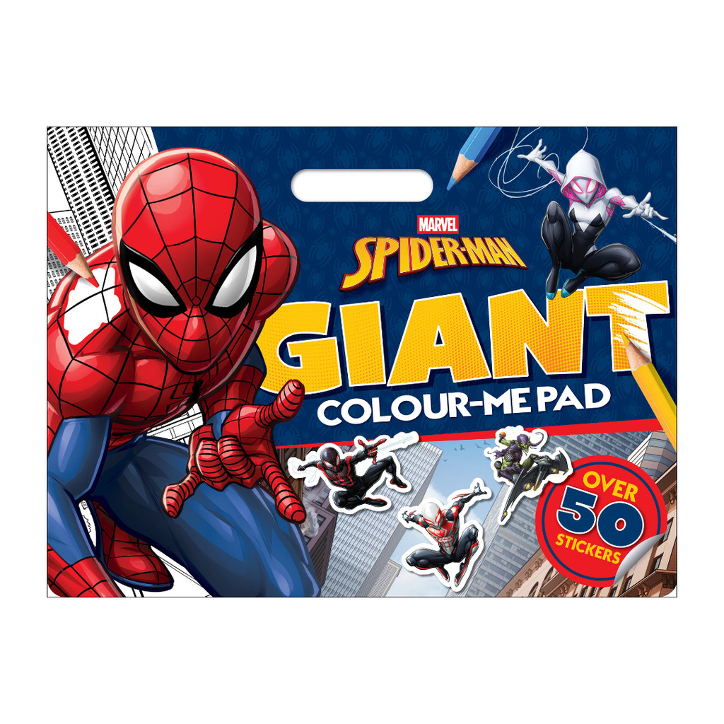 Marvel Spiderman Giant Colour Me Colouring Pad 50+ สติ๊กเกอร์