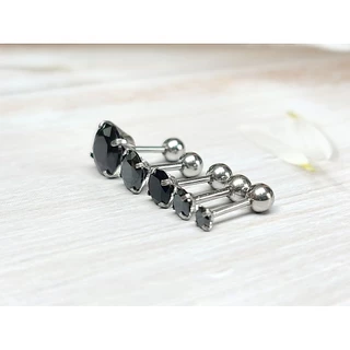 ✪จิวหูสแตนเลสแท้ 316L ประดับเพชร CZ จิวหูเพชร✪ SS.CZ ✪ Stud Earring Real Stainless Steel Jewelry for Men Women - 1 Piece