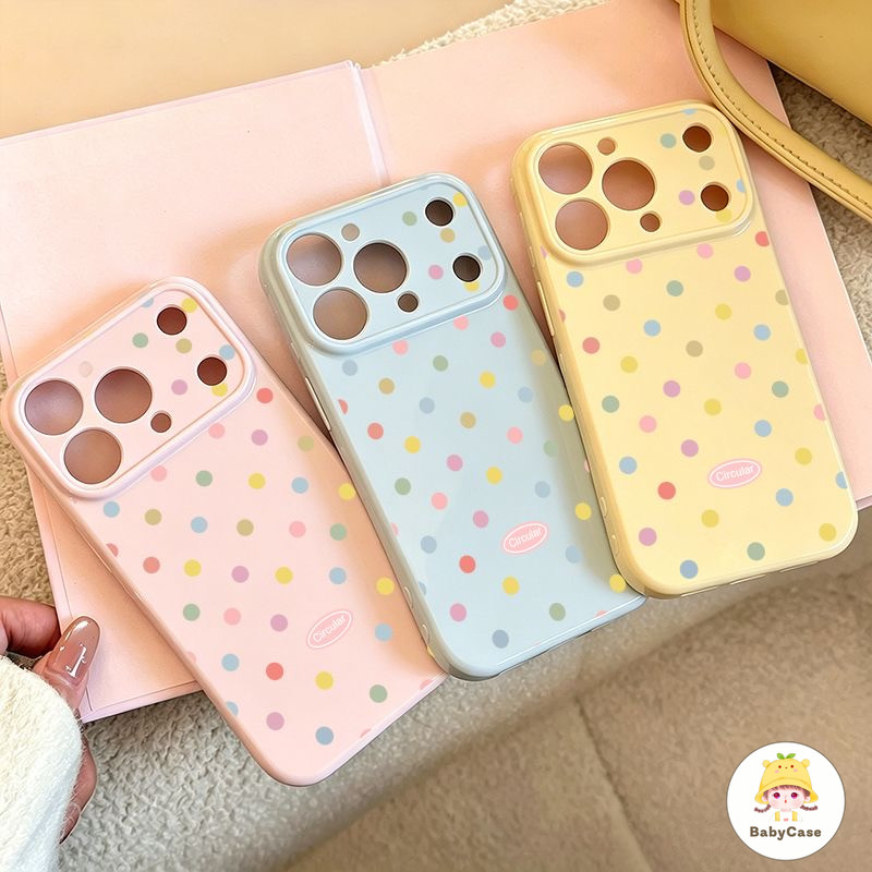 กรอบโทรศัพท์รูปหัวใจลายจุดสีสันสดใส เหมาะสำหรับ Realme C75 C63 C55 C53 C35 C30 C25 C20 C11 5 C71 C61 C30s C25s C20A C12