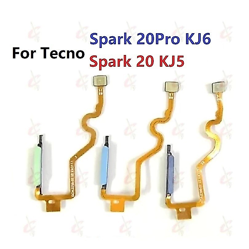 แพรสแกนนิ้ว ( Finger ) ปุ่มเปิดปิด สําหรับ Tecno Spark 20 Pro KJ5 KJ6