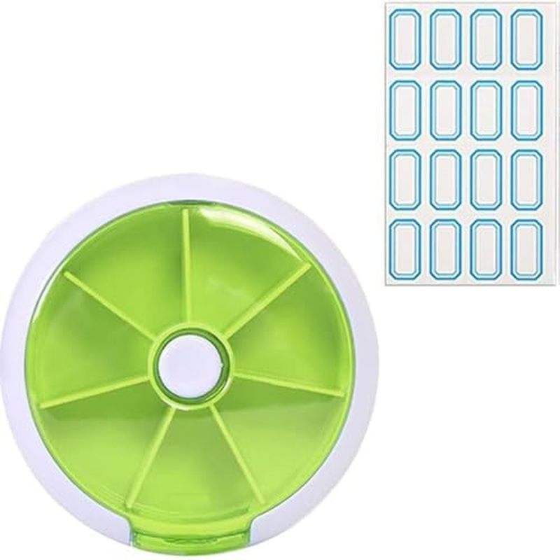 Pill Organizer Travel Pill Case สําหรับกระเป๋ากล่องยาแบบพกพารอบ Weekiy Pill คอนเทนเนอร์สําหรับวิตามิ