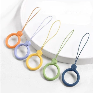 สายคล้องแหวนซิลิโคน สุ่มสี จี้ห้อยมือถือ สายคล้องโทรศัพท์มือถือ พร้อมส่งจากไทย