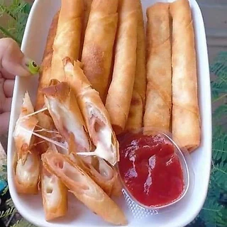 ปอเปี๊ยะแฮมชีส PN FOODS 500 กรัม (20ชิ้น) | HAM AND CHEESE SPRING ROLLS