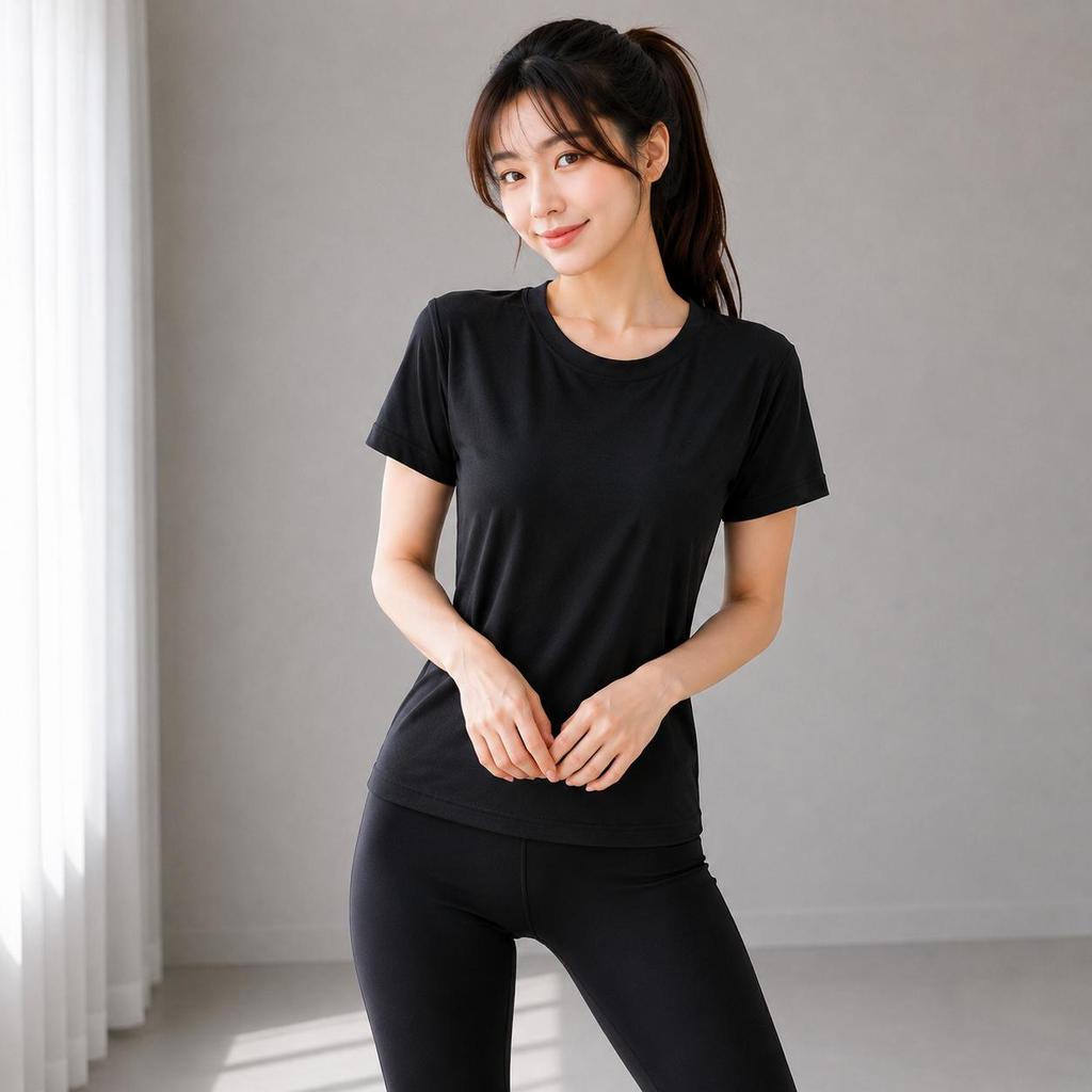 เสื้อยืดผู้หญิงสำหรับออกกำลังกาย เสื้อแขนสั้นกีฬา Active รูปที่ 3