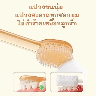 【พร้อมส่ง】ชุดแปรงสีฟันเด็ก 2ชิ้น ซิลิโคน สําหรับเด็กทารก 0-18 เดือน ทําความสะอาดช่องปาก แปรงทำความสะอาดลิ้น ป้องกันฟันผุ