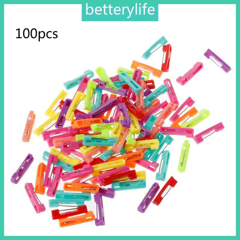 BTF 100x สําหรับผ้าพันคอผสมสร้างสรรค์ความปลอดภัย Pins Hijab เข็มกลัดเครื่องประดับ Lapel Pins สําหรับ